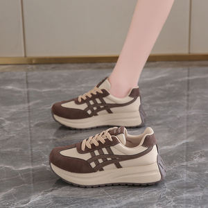 Nouvelles baskets de sport décontractées pour femmes chaussures de marche et de course à semelle épaisse taille haute avec bout rond et semelle intérieure en maille plate - Product Image 2