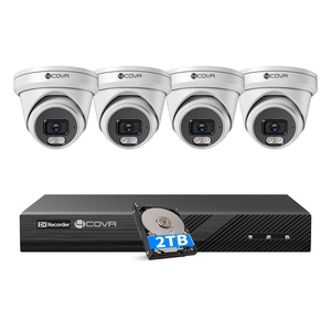 Système de caméra CCTV 4COVR 12mp, <span class=keywords><strong>kit</strong></span> NVR PoE <span class=keywords><strong>8</strong></span> canaux, caméra de <span class=keywords><strong>surveillance</strong></span> vidéo IP, détection humaine AI, vision nocturne IR, visualisation via application - Product Image 1