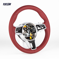 Volant en cuir rouge directement de l'usine pour Porsche Panamera Cayenne Macan 718 911 Boxster Cayman