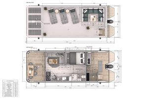 Maison flottante certifiée CE pour salon et cuisine, <span class=keywords><strong>bateau</strong></span> ponton à vendre - Product Image 2