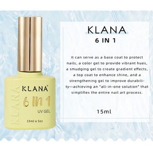 Klana - Esmalte de Uñas en Gel de 15 ml, Sin Necesidad de Limpiar, Alto Brillo, Capa Superior Brillante, Larga Duración, Transparente, para Acrílico, Requiere Lámpara UV LED, para Uso Doméstico, Manualidades, Regalo - Product Image 4