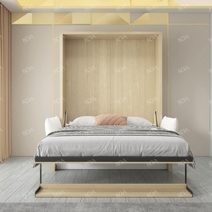 Нова, портативная Экономия пространства, настенная кровать, раскладная мебель для спальни, натуральный цвет, королева, меламиновые Каркасы для кровати с набором диванов - Product Image 3