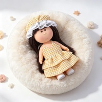 Vêtements de poupée personnalisés pour poupée Little Potato de 14 cm, ensemble de déguisement, chapeau à carreaux, mini salopette en tissu pour les plus de 14 ans