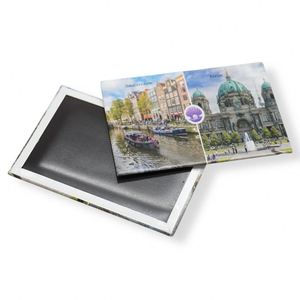 Hot Sale Custom Tin Fridge <b>Magnets</b> <b>Strong</b> Magnetic Retro Style for Home Kitchen Decoration and Advertising Gifts - Product Image 5