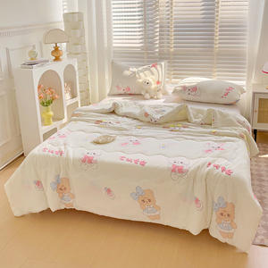 Cut فئة جديدة من خيوط كريب درجة الأم والطفل لتكييف الهواء في الصيف لحاف رقيق من القطن بارد للربيع والخريف والشتاء - Product Image 2