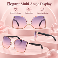 Lunettes Intelligentes 5.3 à Verres Dégradés, Protection UV, 180 mAh, 5-6h d'Autonomie Musicale, Charge Magnétique, TR90, Double Haut-parleur, Audio Ouvert