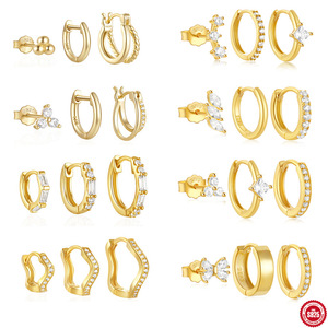 S925 <b>Sterling</b> <b>Silver</b> Everyday Wear Elegant Jewellery <b>Set</b> <b>Earrings</b> 3 Piece <b>Set</b> for Women - Product Image 6