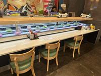 Convoyeur à sushi automatique en acier inoxydable à 2 niveaux, vitesse réglable, nouveau robot de livraison de nourriture intelligent, restaurant moderne