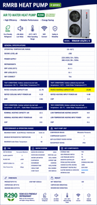 Bomba de Calor de Aire a Aire EVI R290 de 15.6kW, A+++ ERP, WiFi, Calefacción, Refrigeración, Agua Caliente, HVAC, OEM, ODM para Uso Residencial en Europa - Product Image 3