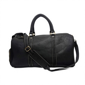 Wholesale <b>Light</b> Weight Durable Strong Personality Genuine Leather Vintage Gym Bag Zipper Characters Large Storage Travel Cross - Product Image 4