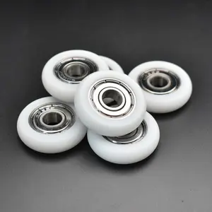 Roues à roulement à billes POM pour porte et fenêtre coulissantes en Aluminium, meubles OEM, roue à rouleaux en plastique Nylon avec roulement 608zz 626