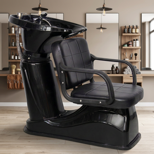 Modern Design Salon Furniture <b>Synthetic</b> <b>Leather</b> Standing Shampoo Chair with Massage Features for Beauty Barber Gym Use - Product Image 1