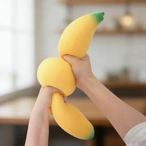 Stretchy Banana Fidget Toys Jumbo 17.72 Inch Banana Stress Toys Lightweight Realistic for <b>Children</b> Kids Stress Squeeze Toy - Product Image 6