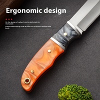 Moderne Outdoor Camping Straight Messenset Draagbare Anti-Body Scherp Vlees En Fruitmes Met Handgreep Voor Survival Gift Doel