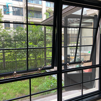 Ventana Francesa de Aluminio con Diseño Europeo, Doble Acristalamiento y Vidrio Templado, Proveedor de Fábrica