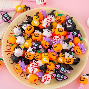Cartoon 3D Soft <strong>Rubber</strong> Pen Cap Extender and Gel Pen Set Student Gift with Halloween Drop Glue <strong>Doll</strong> for Students - Product Image 3