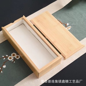 Caja de Madera de Bambú Rectangular de 8mm de Grosor, Hecha a Mano, para Joyería, Relojes, Gafas, Almacenamiento, Uso General, Pedido Personalizado - Product Image 4