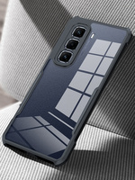 Sgockproof 4 coins Aribag noir TPU pare-chocs clair acrylique dur Transparent housse de téléphone pour Infinx Hot 50 Pro 4G Pro + 50i