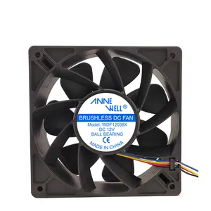 NEWS7 S9 S17 L3 12038 6500RPM 12volt 2.7A 4pin PWM dc exhaust cooling fan 120x120x38mm WDF1212GHE high speed axial brushless fan