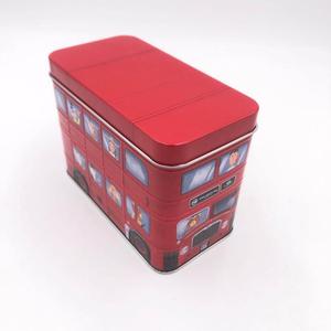 Hình chữ nhật London xe buýt Hình dạng hộp thiếc đóng gói với dập nổi tùy chỉnh pritnt OEM - Product Image 1