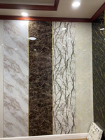 Panneau de mur décoratif intérieur de PVC de feuille de marbre de PVC de haute qualité