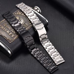 JUELONG <span class=keywords><strong>Bracelet</strong></span> de montre en acier inoxydable à trois maillons avec barres à ressort à dégagement rapide <span class=keywords><strong>Bracelet</strong></span> de remplacement pour hommes et femmes - Product Image 6