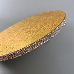 Custom Bakery Golden <b>Cake</b> Drum <b>Board</b> with Embossed Gold Foil Corrugated Paper for Food Use - Product Image 3