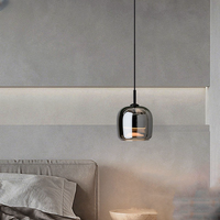 Lampe suspendue minimaliste pour chambre à coucher, lampe suspendue créative en verre pour bar, lampe suspendue moderne pour restaurant, îlot de cuisine, lustre LED