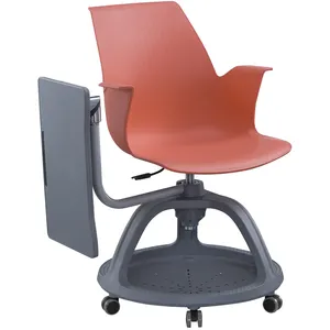 Modern School Students 360-degree Rotating Writing Board Chair Classroom School Furniture Training Chair