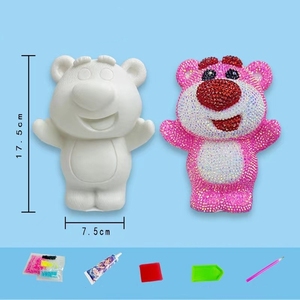 Kit de Hucha con Diamantes de Imitación, Diseño de Animal de Dibujos Animados, Material de Vinilo, Accesorios Completos para Actividades Infantiles e Interacción Padres-Hijos - Product Image 2