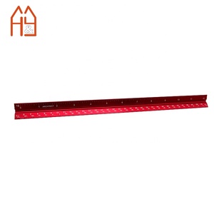 12 Inch /30cm L Black Triangle Shape Scale Ruler Different Scales Aluminium Customized Ruler For Office, Architect, Artist - Product Image 5