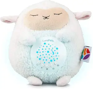 Projetor de luz noturna para bebês, máquina de ruído branco personalizada para bebês, brinquedo com luz noturna para dormir