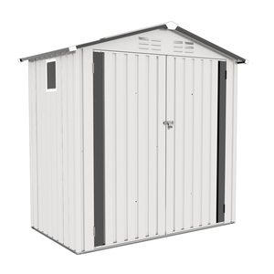 6x3.6ft Iron Contemporary Design Garden Storage Shed Multi-Function Waterproof Outdoor Furniture <b>Tool</b> <b>House</b> Lockable Door - Product Image 2