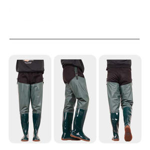 Pantalon mi-eau vert et <span class=keywords><strong>bottes</strong></span> <span class=keywords><strong>de</strong></span> pluie antidérapantes Pantalon <span class=keywords><strong>de</strong></span> pataugeoire imperméable aux genoux pour la <span class=keywords><strong>pêche</strong></span> et la plantation - Product Image 5