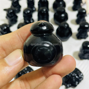 Ensemble de sculptures en obsidienne à thème de petite taille : Baby Yoda, R2D2, BB8, <span class=keywords><strong>Darth</strong></span> <span class=keywords><strong>Vader</strong></span>, Tie Fighter, Stormtrooper, Crystal - Product Image 3