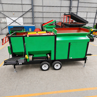 Cribleuse mobile à tambour rotatif sur roues pour le criblage du sol, du compost et du gravier, fourniture directe d'usine, certifiée CE