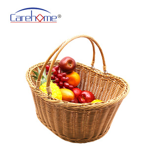 Chất Lượng Cao Giá Rẻ Wicker Nhựa Mây Tự Nhiên Lưu Trữ Bền Tay Dệt Xử Lý Giỏ - Product Image 5