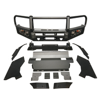Pare-chocs avant Hilux 2013 4x4 tout-terrain avec barre de protection, kit de feux antibrouillard, pare-chocs robuste en acier avec protection