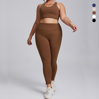 Xsunwing pakaian olahraga kebugaran 3XL, pakaian Yoga Legging 2 potong, set wanita ukuran Plus WFYD210 untuk olahraga dan kebugaran