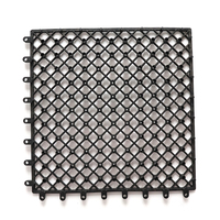 Dalles de terrasse en composite bois-plastique WPC à emboîtement moderne, à fixation rapide, en plastique recyclé, avec sous-couche grillagée