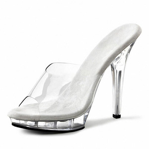 Eleganti Sandali da Club con Tacco Alto Trasparente in Cristallo, Nuova Collezione Estiva, Plateau con Tacco Sottile 13cm, Punta Aperta, per Donne - Product Image 2