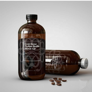 8oz 16oz 473ml 32oz UV di protezione di colore scuro spremuto <span class=keywords><strong>a</strong></span> freddo tè di vetro ambra bottiglia per la birra kombucha organico bevande bottiglia - Product Image 2