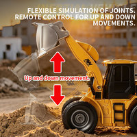 Véhicules de construction télécommandés pour enfants, rotation à 360 degrés, modèle de voiture de simulation 4x4, jouets à l'échelle 1/20, bulldozer RC