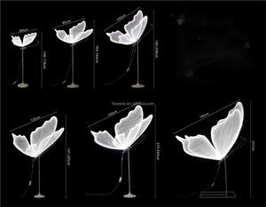 Farfalle Luminose Apribili e Chiudibili, Ali di Farfalla Mobili, Decorazione per Matrimoni e Eventi - Product Image 6
