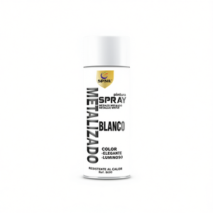 Spray Metalizado Blanco 200Ml Efecto Metlico Pintura Acrylic - Product Image 1