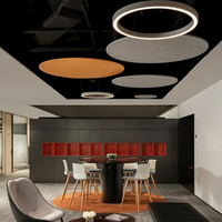 Panneaux acoustiques modernes insonorisants en polyester, déflecteurs de plafond suspendus, certifiés Oeko-Tex, haute réduction du bruit pour usage professionnel