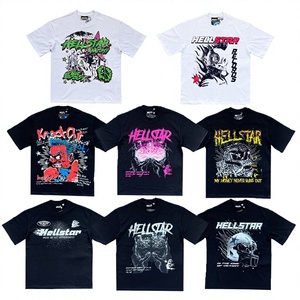 <span class=keywords><strong>Camisetas</strong></span> Unisex Holgadas de Algodón 100% con Estampado 3D de Hip-Hop NFC Cross-Border HELL Hell <span class=keywords><strong>Star</strong></span> para Parejas al por Mayor - Product Image 1