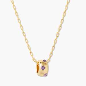 Collar <span class=keywords><strong>con</strong></span> Anillo de 12 Piedras de Nacimiento Coloridas, Accesorio Circular Giratorio <span class=keywords><strong>con</strong></span> Gemas para Joyería Hecha a Mano - Product Image 6