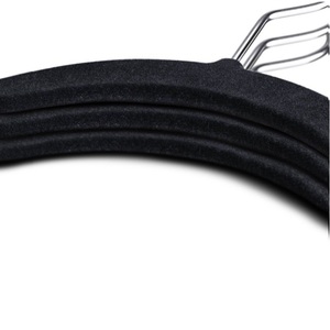 Không gian tiết kiệm đen không trượt đổ xô treo quần áo nhung móc bán buôn - Product Image 6