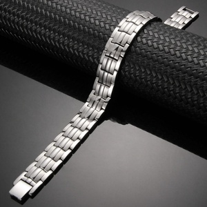 Wholesale High Quality Stainless Steel Magnetic <b>Bracelet</b> for Men <b>Adjustable</b> Size Trendy Daily Casual Wear Health Care Pain Gift - Product Image 2